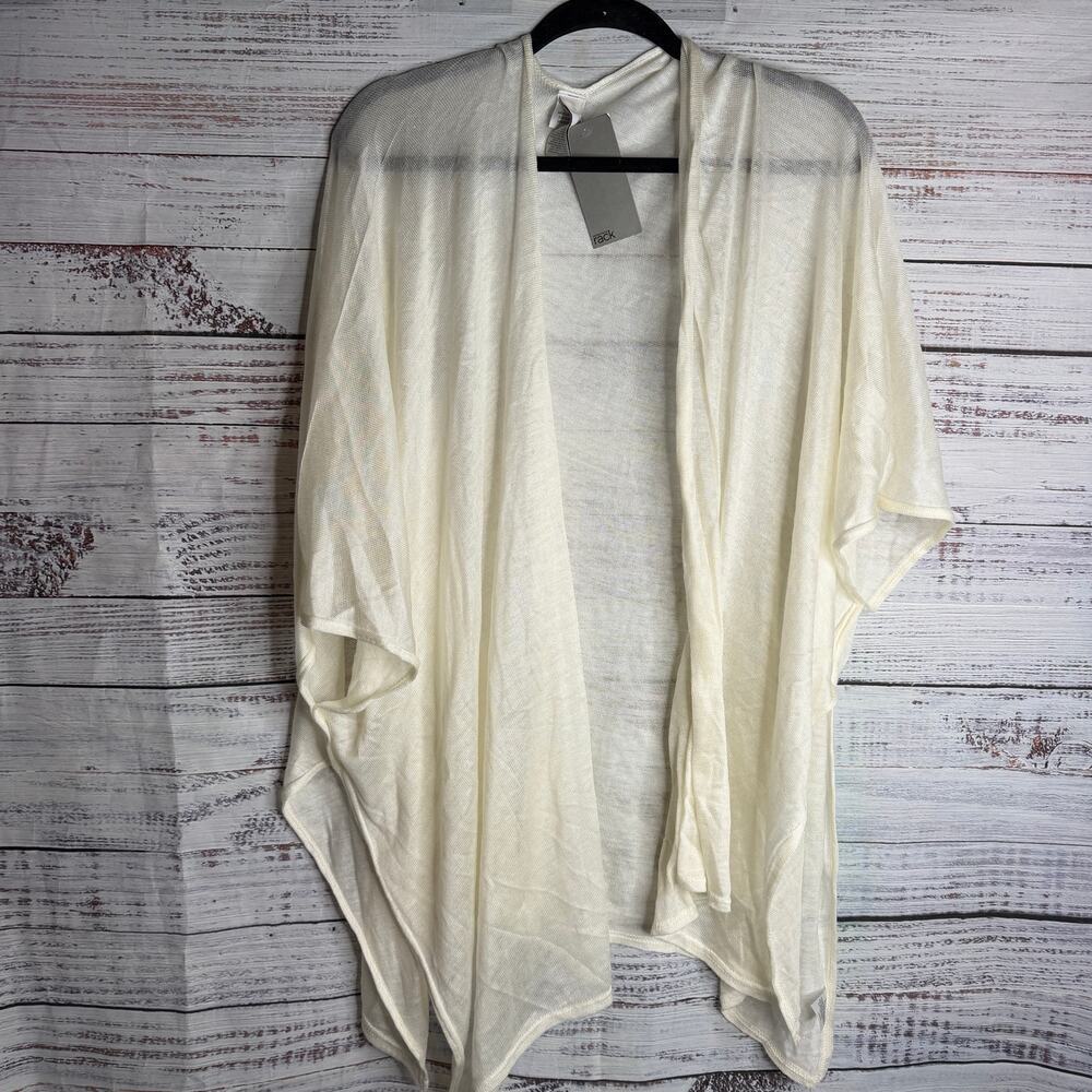 Nordstrom Rack Ivory Open Front Knit Cardigan Shawl Wrap One Size NWT
